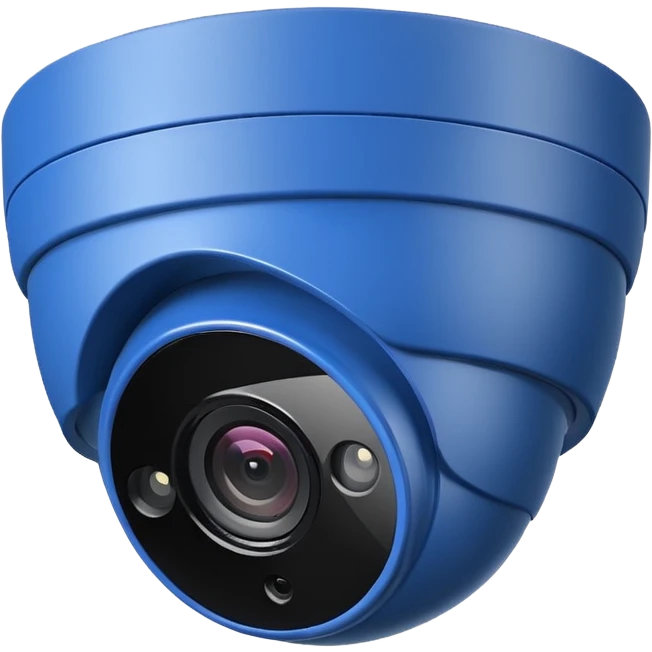 Dome cctv camera in blue emoji