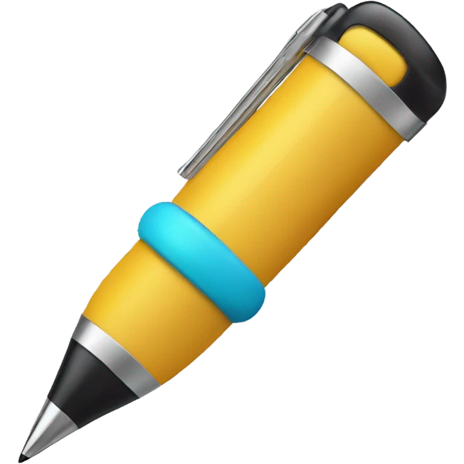 Pen with balls on the bottom emoji