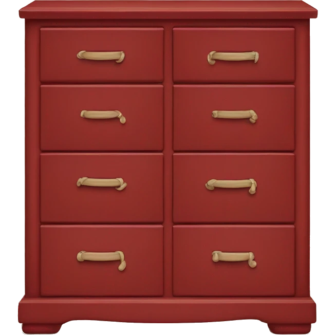 red chest of drawers with twelve drawers emoji