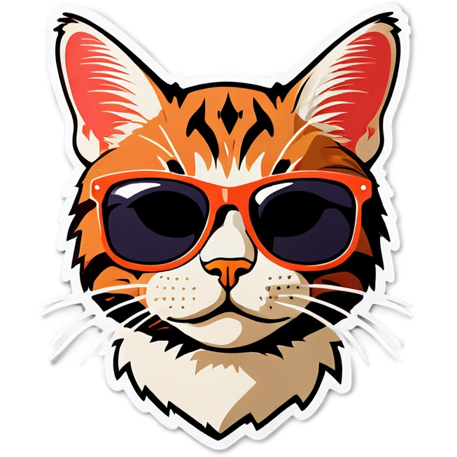 Cat with sunglasses emoji