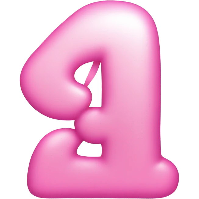 Pink bubble font “4” emoji