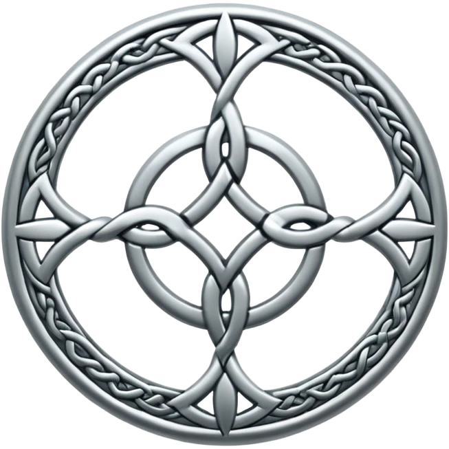 Silver Celtic circles emoji