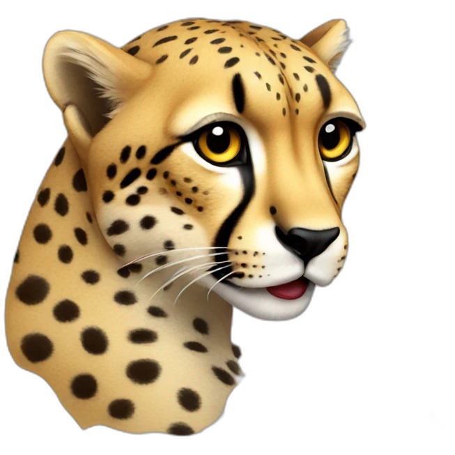 cheetah eating emoji