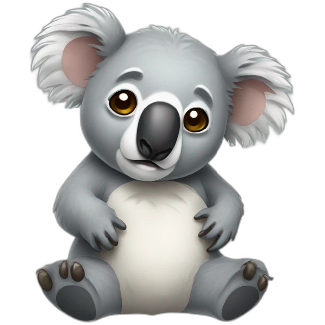 sick koala emoji