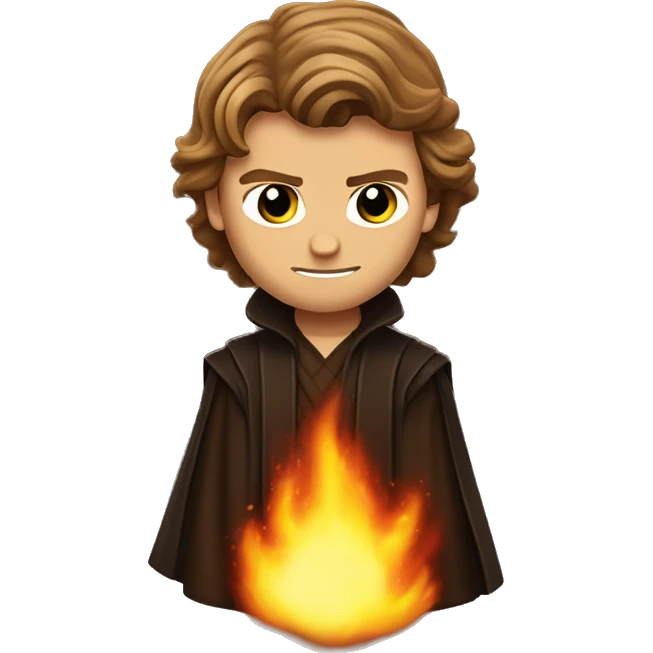Anakin skywalker on fire emoji