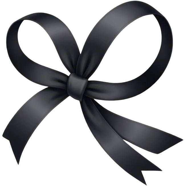 Black ribbon  emoji