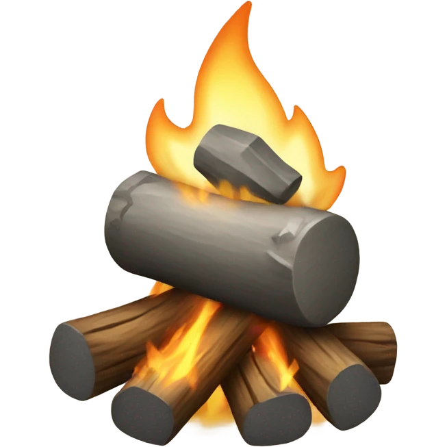 Sparkly campfire emoji