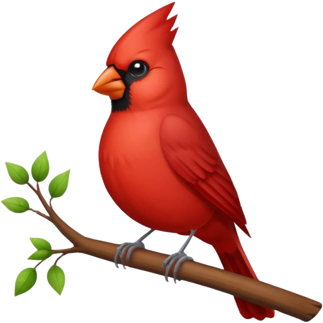 Cardinal bird praying emoji
