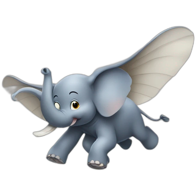 Flying elephant emoji