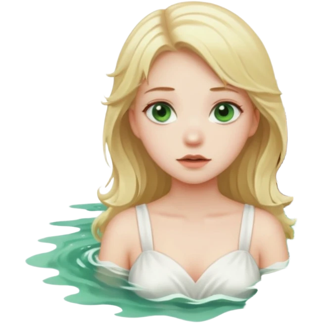 sad cs major who is a pretty girl with blond hair and green eyes drowning on ship emoji