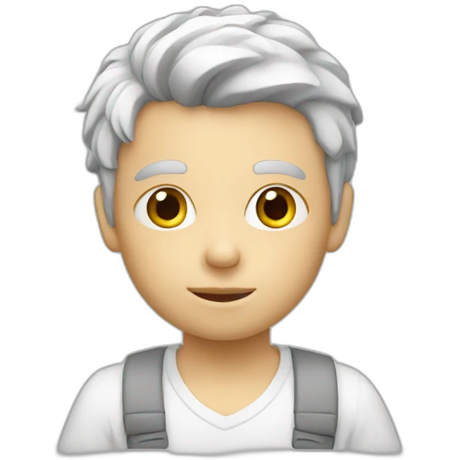 white kid taking notes emoji