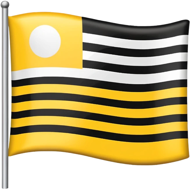 A flag emoji similar to German flag but replace color red with white emoji