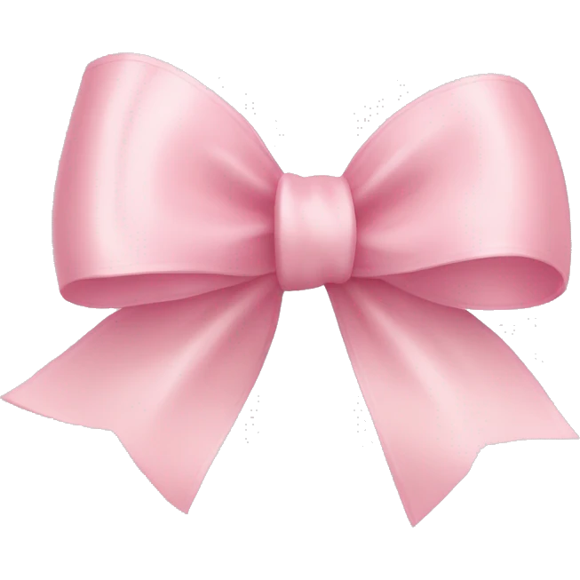 light pink ribbon bow emoji