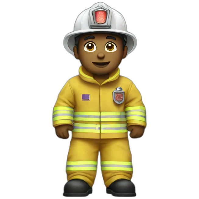 White fireman stand up emoji