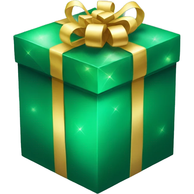 emerald gift box emoji