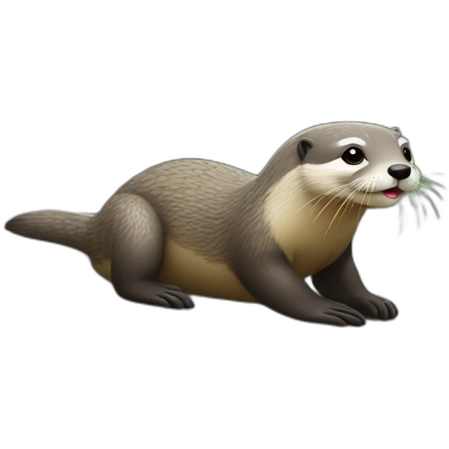 loutre sur tortue emoji