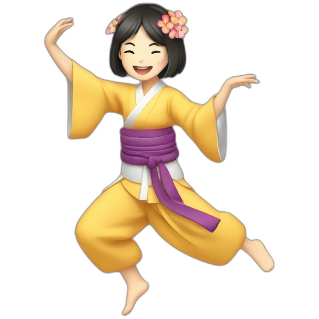japanese girl dancing forró emoji