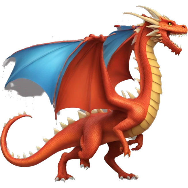 A fire breathing dragon that is extremely detailed  emoji