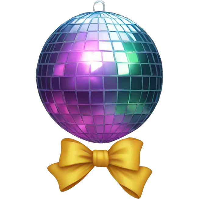 disco ball with bow emoji