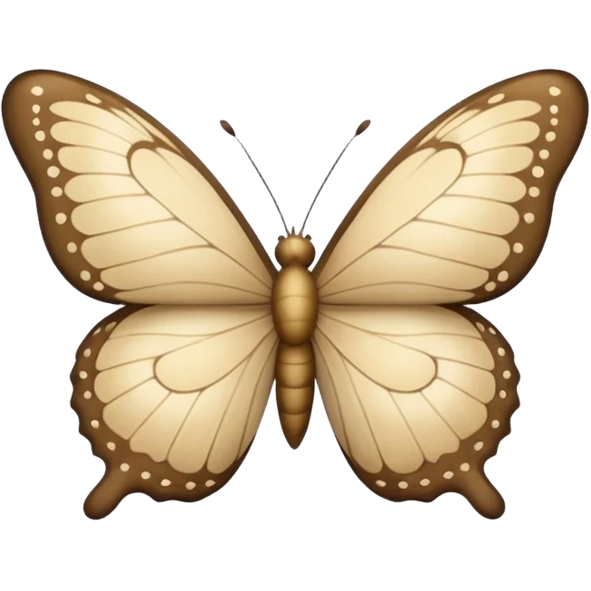 beige butterfly flying away emoji