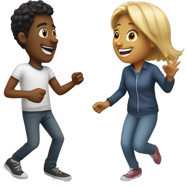 friends enjoying a fun moment emoji