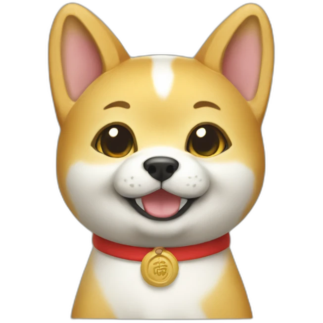 doge maneki neko waving emoji