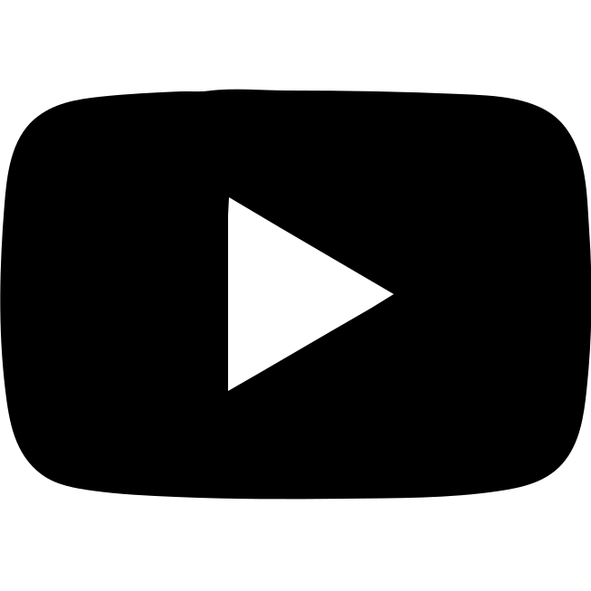 YouTube logo solid filled icon emoji