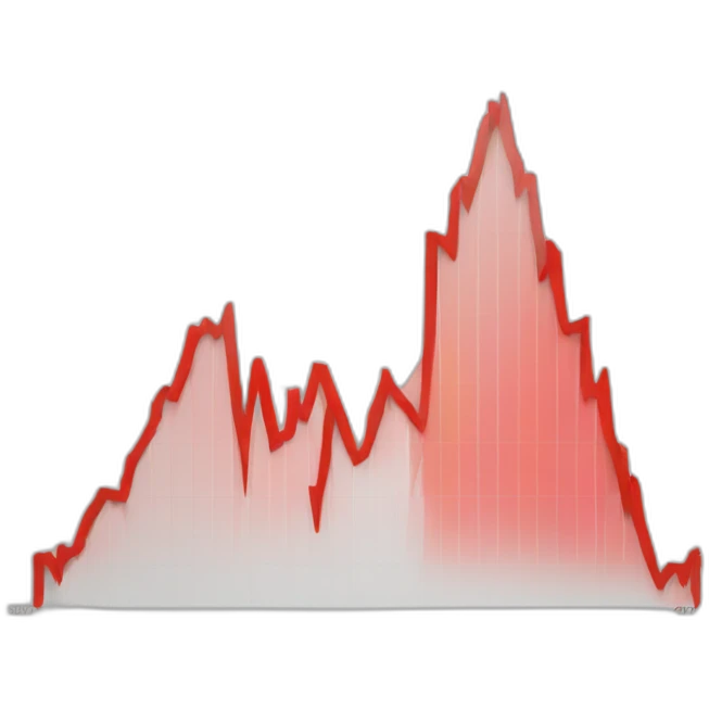 trading chart decreasing red graph emoji