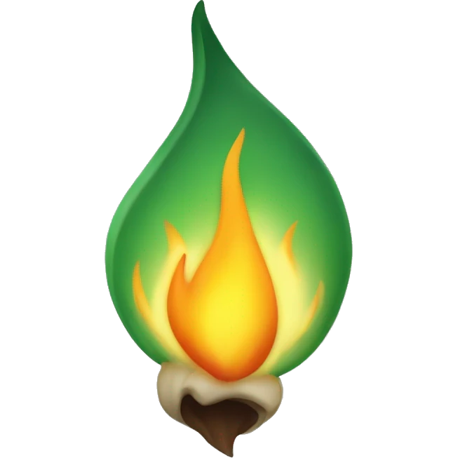 Flamme verte emoji