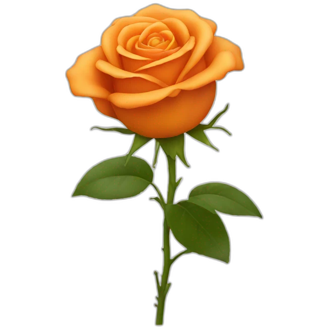 Orange-rose emoji