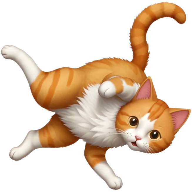 cat doing back flip emoji
