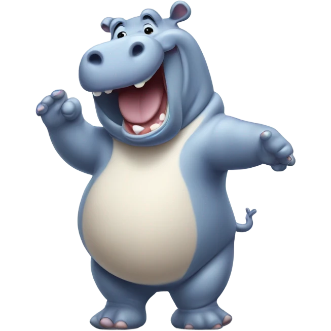 Dancing hippo emoji