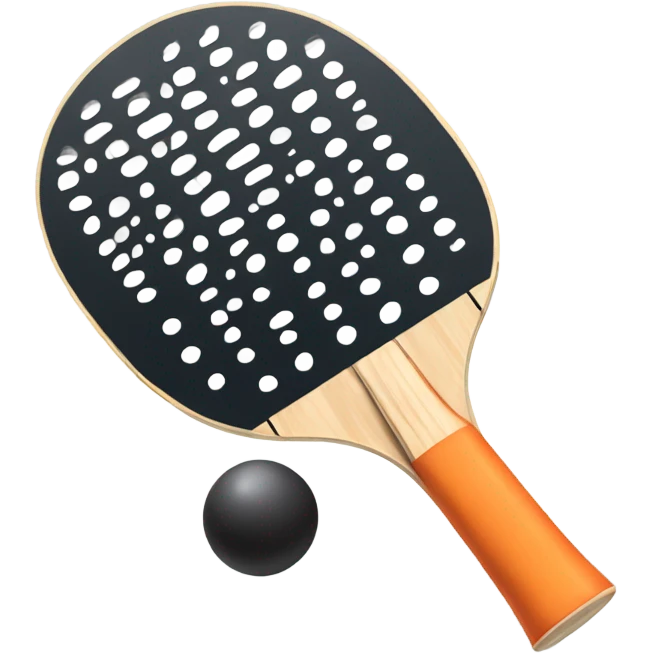 table tennis racket and ball emoji