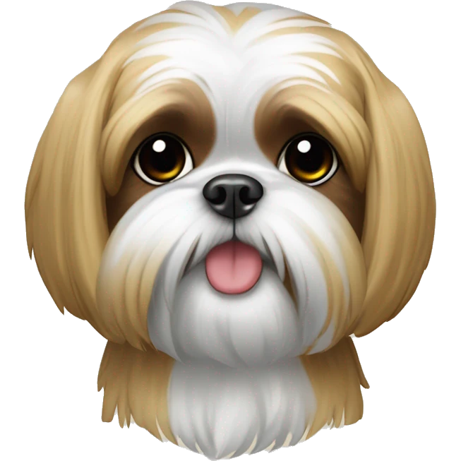 Shih tzu con un plátano en la boca  emoji