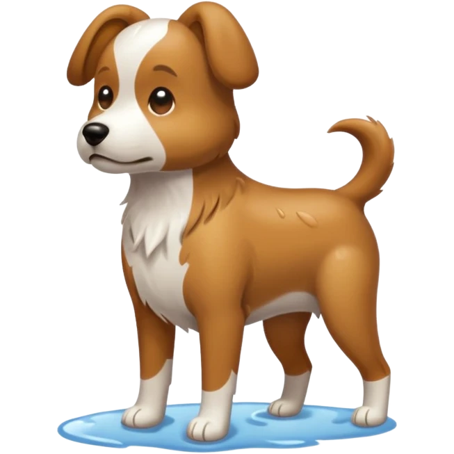 Dog peeing emoji