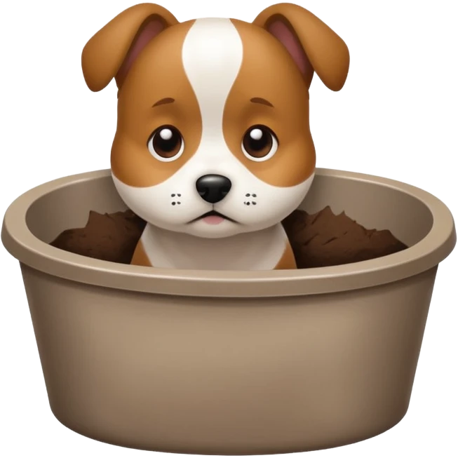 dog in litter box emoji