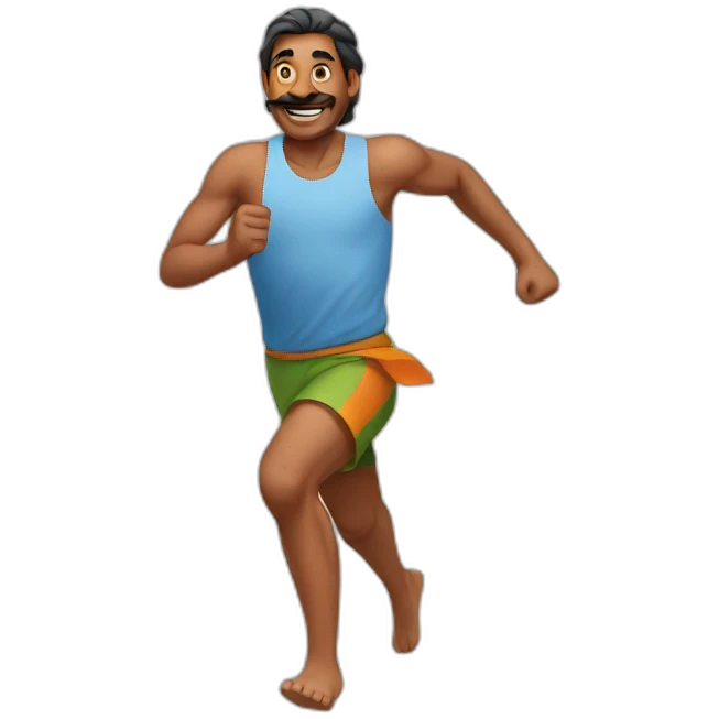 Indian man running emoji