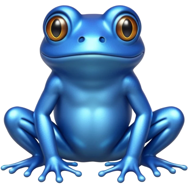 bionic blue frog emoji