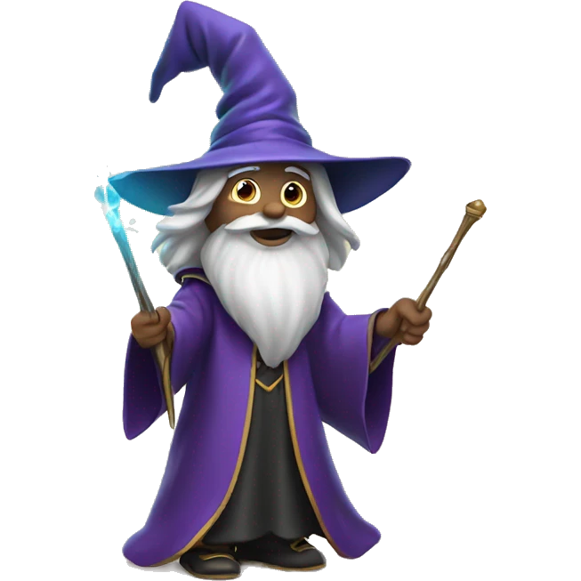 Wizard with magic wand emoji
