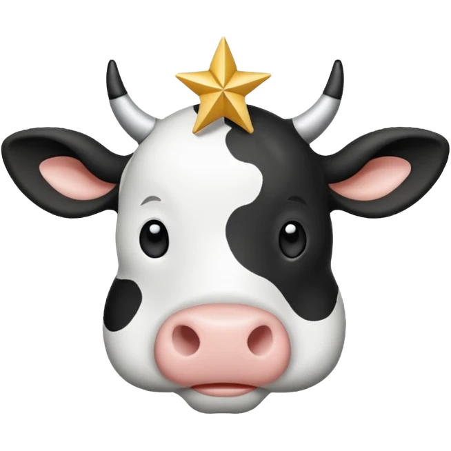 a cow thats shaped like a star emoji