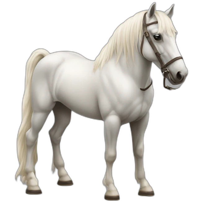 Cheval mangeant un pied emoji