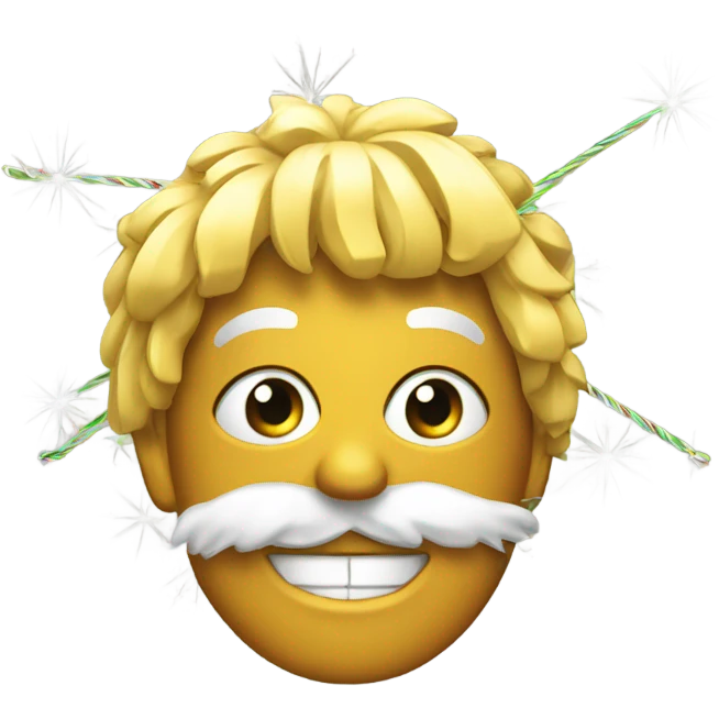 Ski with tinsel emoji
