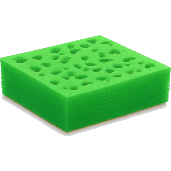 green flat square dish sponge emoji