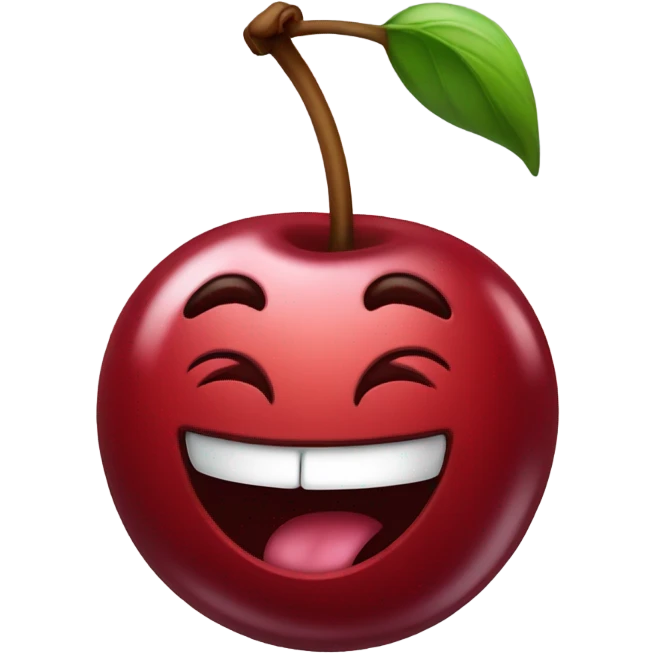 Cherry that is popping like a balloon emoji