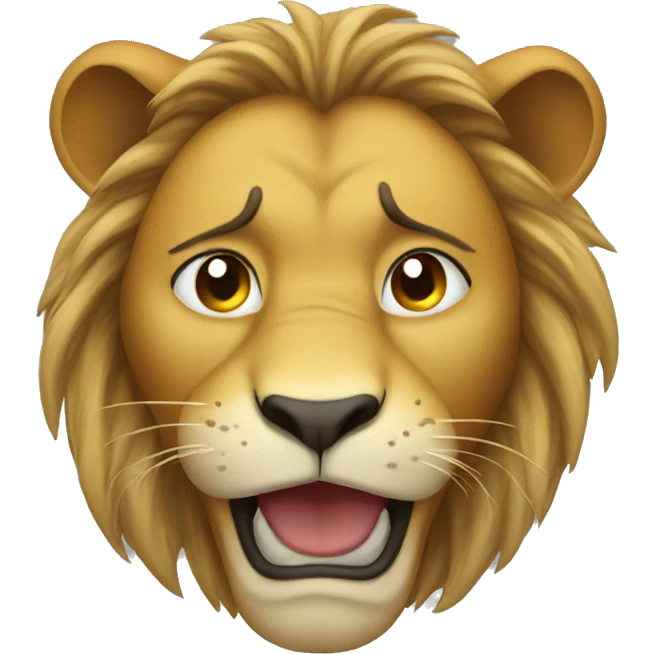 Lion crying emoji