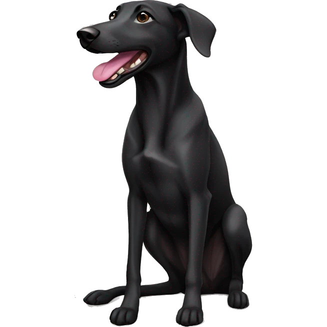 black lab greyhound emoji