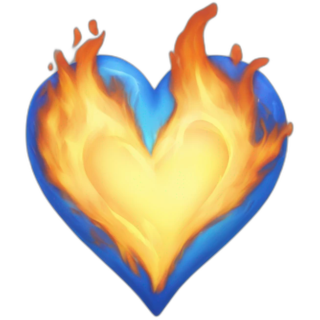 blue heart fire emoji