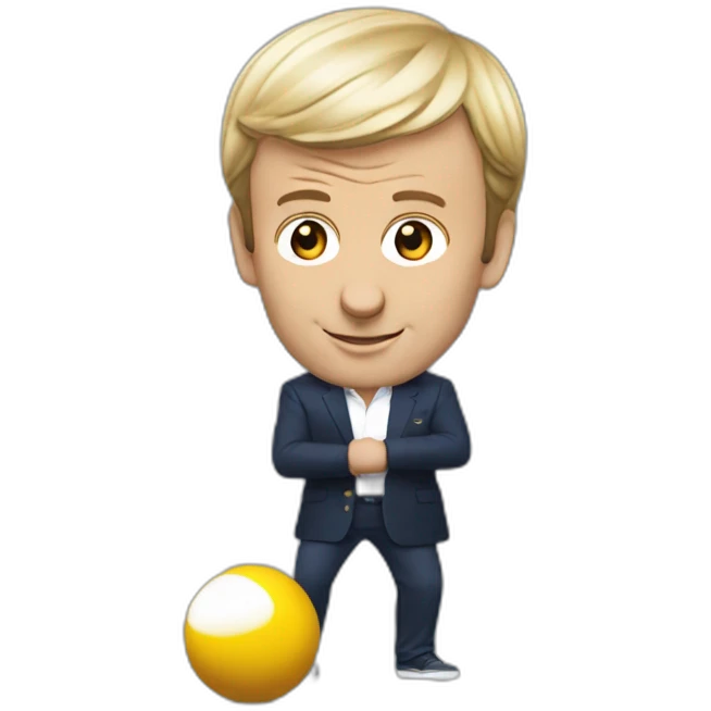 emmanuel macron à la pétanque emoji