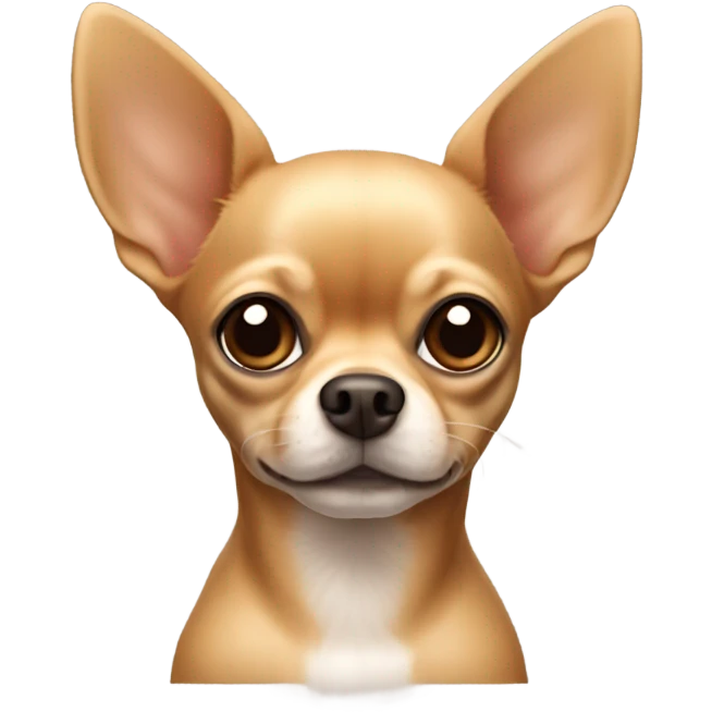 A light brown Chihuahua  with the tips of its ears folded ￼ emoji