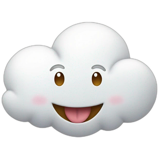 smiling cloud with hart emoji